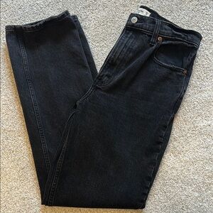 Abercrombie & Fitch Black The 90’s Straight Ultra High Rise Jeans